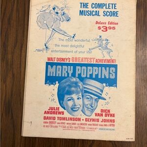 Mary Poppins Musical Score Deluxe music sheet Vintage Edition. Julie Andrew’s.